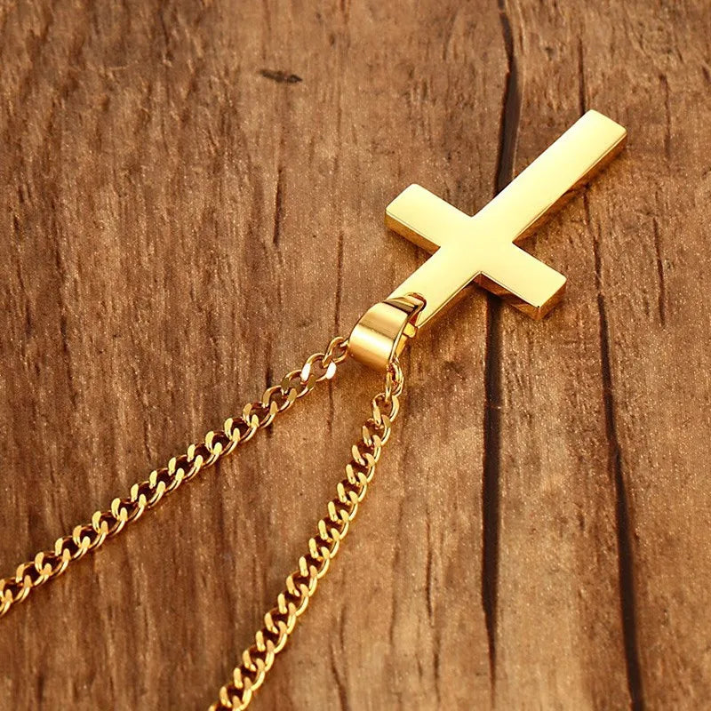 Fashion Cross Necklaces For Women Gold Silver Color Crucifix Pendant