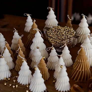Christmas Tree Candle Silicone Mold DIY Gypsum Cement Christmas Tree