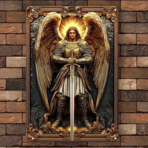 1pc 8x12" Vintage Aluminum Wall Art - Guadalupe Virgin Mary Retro