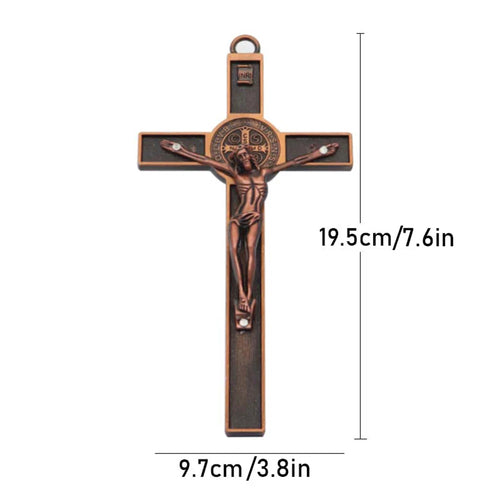 Cross Christ Statue Catholic Religious Prayer Hand Holding Pendant