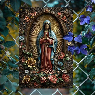 GuadalupeAluminumArt 1pc Our Lady of Guadalupe Aluminum Wall Art - 8x8