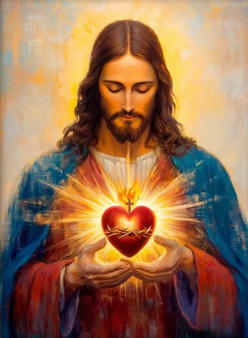 Christian Sacred Heart Jesus Art Posters Prints Catholic Pure Virgin
