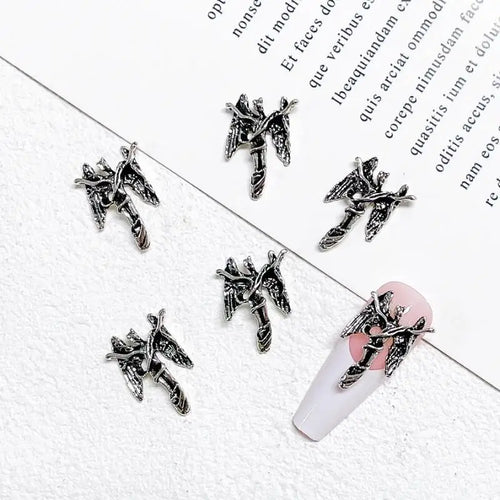 10pcs Gothic Punk Style Nail Art Charms Antique Silver Alloy  Jesus