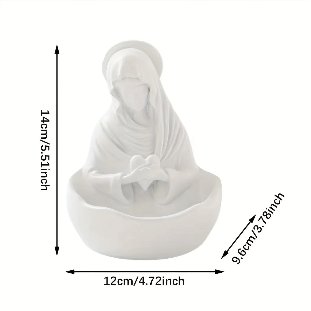 1Pc Virgin Mary Resin/Plastic Sculpture - Exquisite Catholic Statue