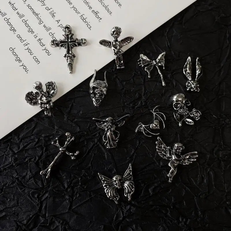 10pcs Gothic Punk Style Nail Art Charms Antique Silver Alloy  Jesus