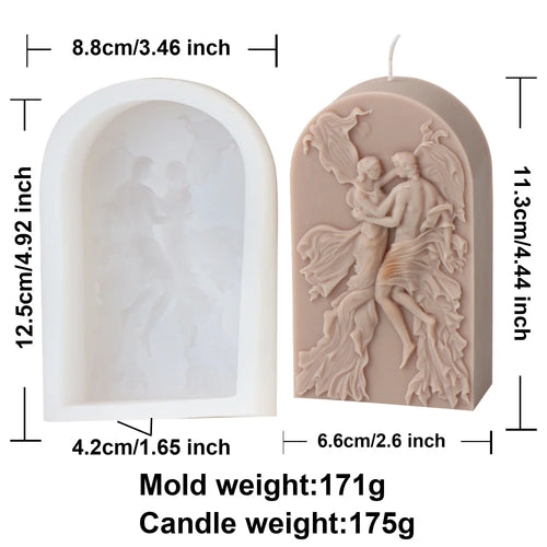 3D Crucifix Jesus Silicone Candle Mold Religious Cross Catholic