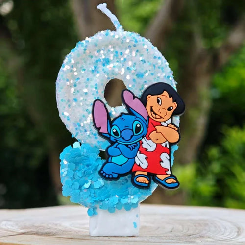 Lilo & Stitch Candle Number 0-9 Anime Digital Stitch Angel Children