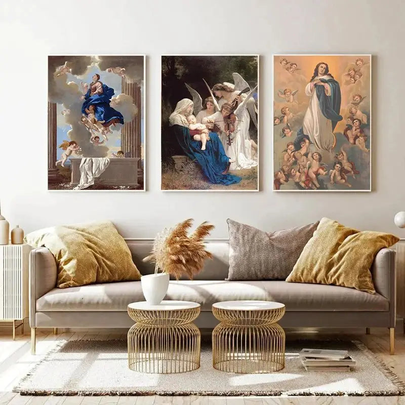 Mary God Jesus Virgin Mary Religion Christ Catholic Churches Poster