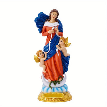 1PC Mary Undoer of Knots Figure on Base Catholic Religious Gift Resin