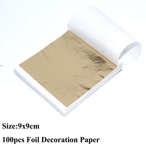 100pcs Imitation Gold Sliver Copper Foil Paper DIY Resin Candle