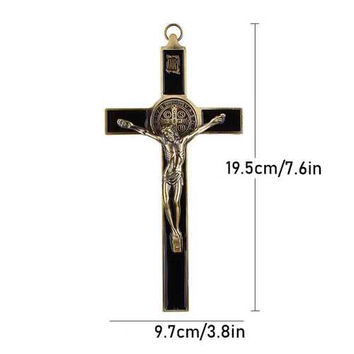 Cross Christ Statue Catholic Religious Prayer Hand Holding Pendant