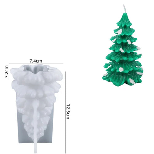 3D Christmas Tree Candle Silicone Mold DIY Christmas Candle Making Kit