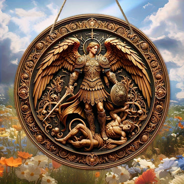 1PCS 2D Flat Home Decor Wooden Disc Angel Sub Series Holy Angel