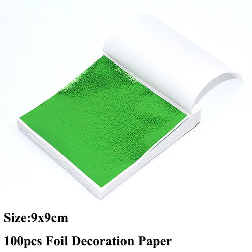 100pcs Imitation Gold Sliver Copper Foil Paper DIY Resin Candle