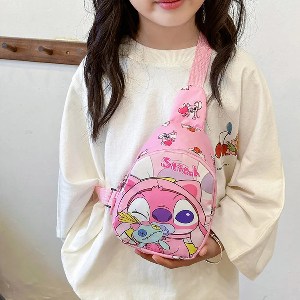 Stitch Anime Shoulder Bags Kawaii Fashion Chest Bag Travel Satchel