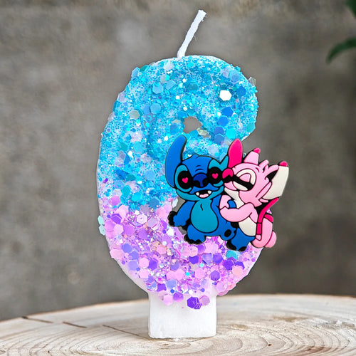 Lilo & Stitch Candle Number 0-9 Anime Digital Stitch Angel Children