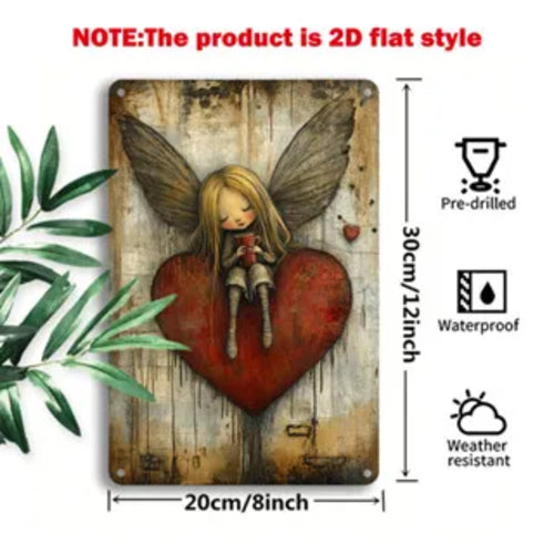 1pc 8x12" Vintage Aluminum Wall Art - Guadalupe Virgin Mary Retro