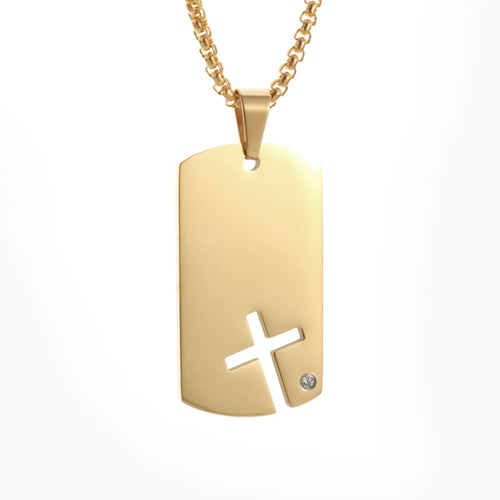 New Gold Color Crucifix Image Men\\'s Pendant Christ Miami Cuban