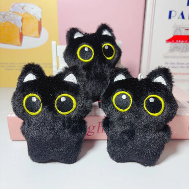 10cm Cute Black Cat plush toy Doll Small Pendant Cuddly Pillow Cushion