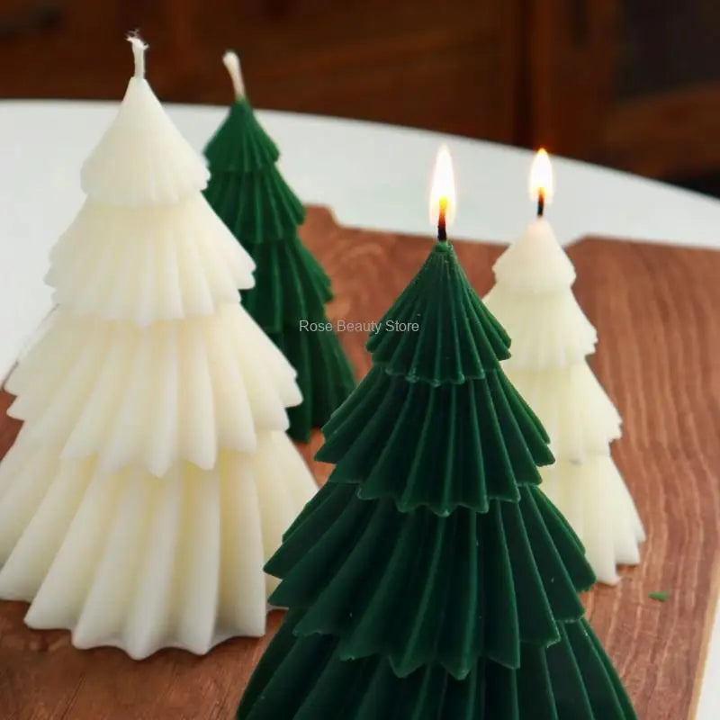 3D Christmas Tree Candle Silicone Mold DIY Christmas Candle Making Kit