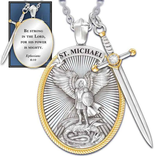 Catholic Patron Saint Pendant Michael St. Michael The Archangel