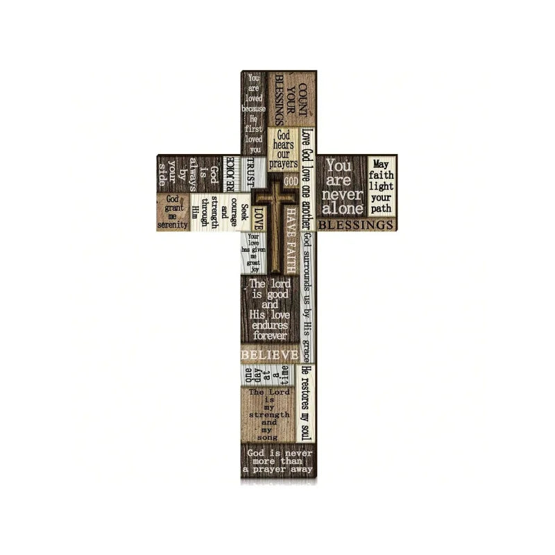 Christians Crossword Wall Signs Words And Say Wooden Crosses With