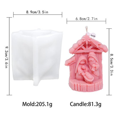 Jesus Family Silicone Mold 3D DIY Holy Jesus Mary Joseph Candle Mould