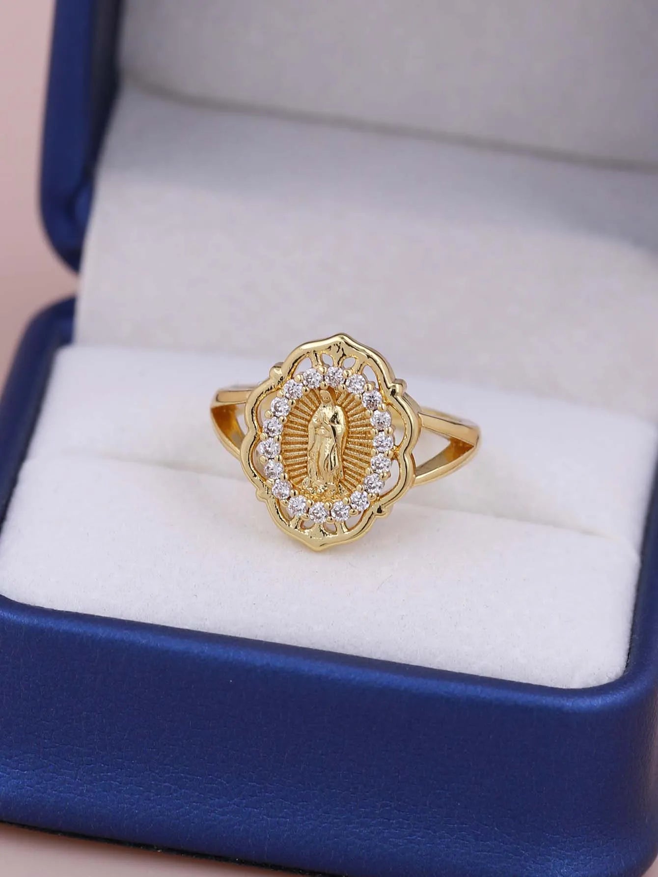 Classic Versatile Geometric Shape White Zircon Plated Gold Copper