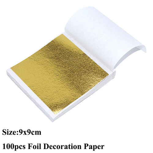 100pcs Imitation Gold Sliver Copper Foil Paper DIY Resin Candle