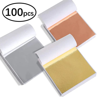 100pcs Imitation Gold Sliver Copper Foil Paper DIY Resin Candle