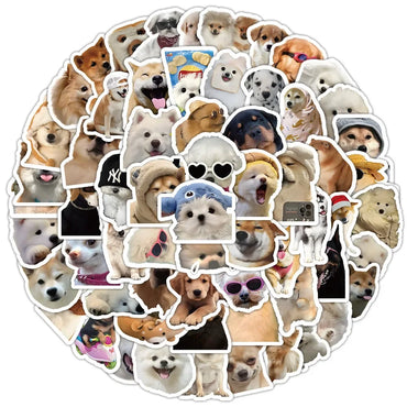 10/50/100pcs Funny Dog Stickers Cartoon Cute Decals Toy Stationery