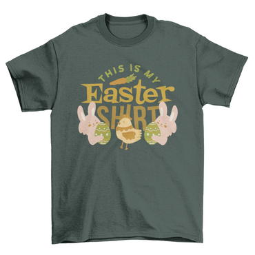Rabbit and chicken Easter t-shirt