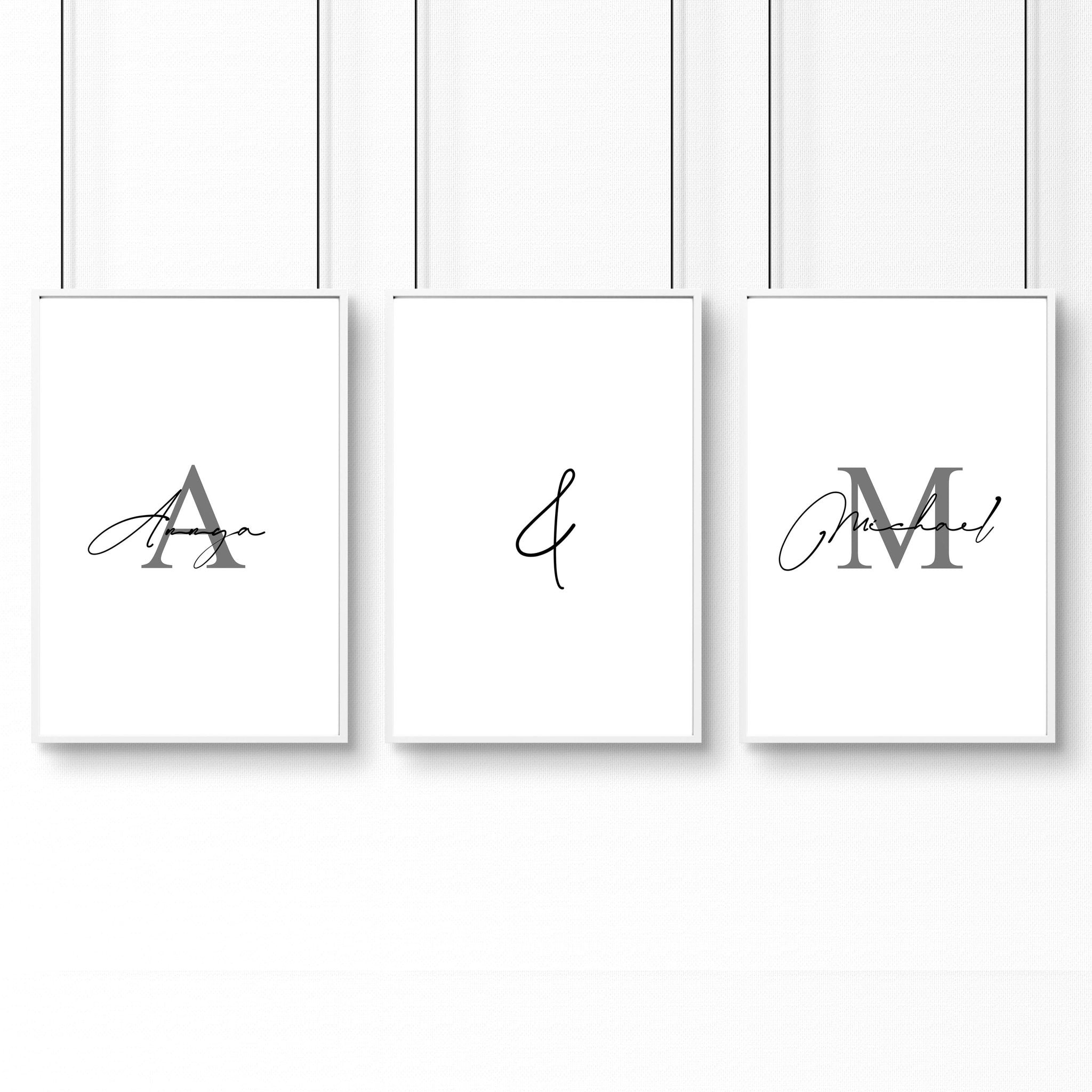 Anniversary gift paper | set of 3 wall art prints for Bedroom