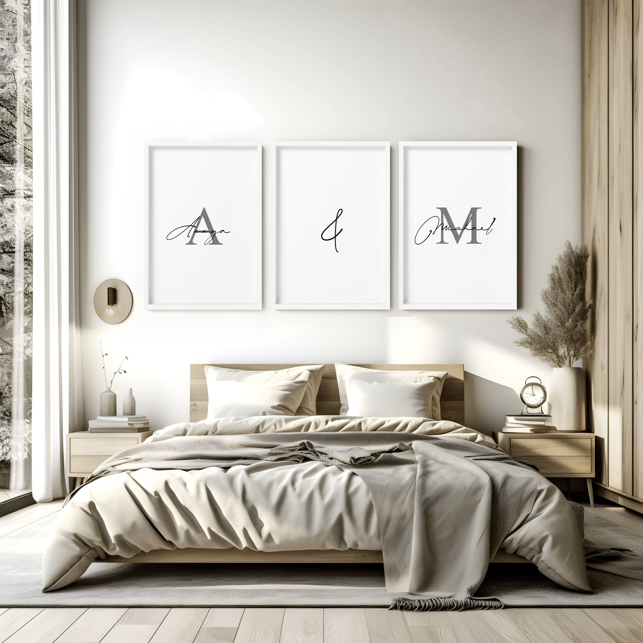 Anniversary gift paper | set of 3 wall art prints for Bedroom