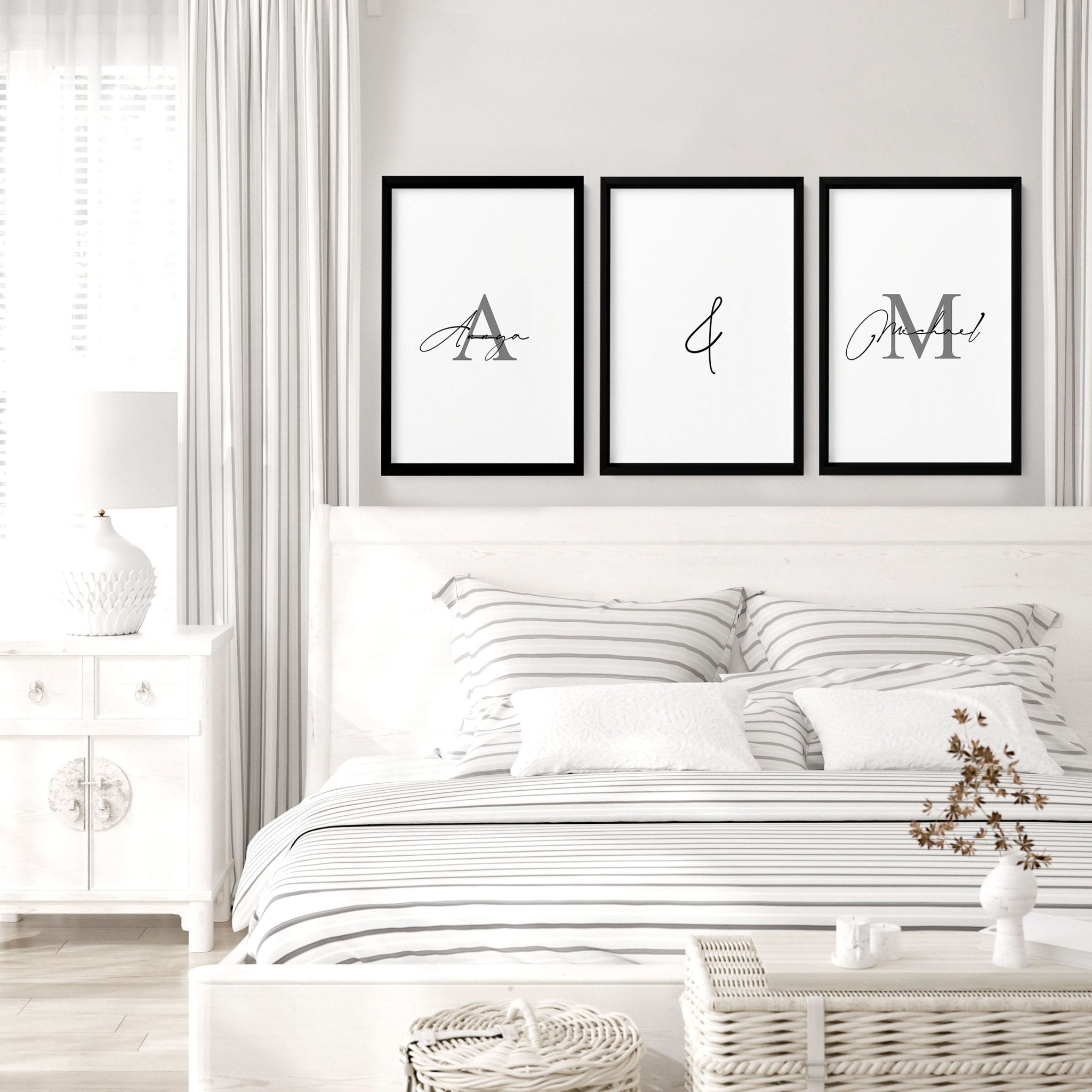 Anniversary gift paper | set of 3 wall art prints for Bedroom