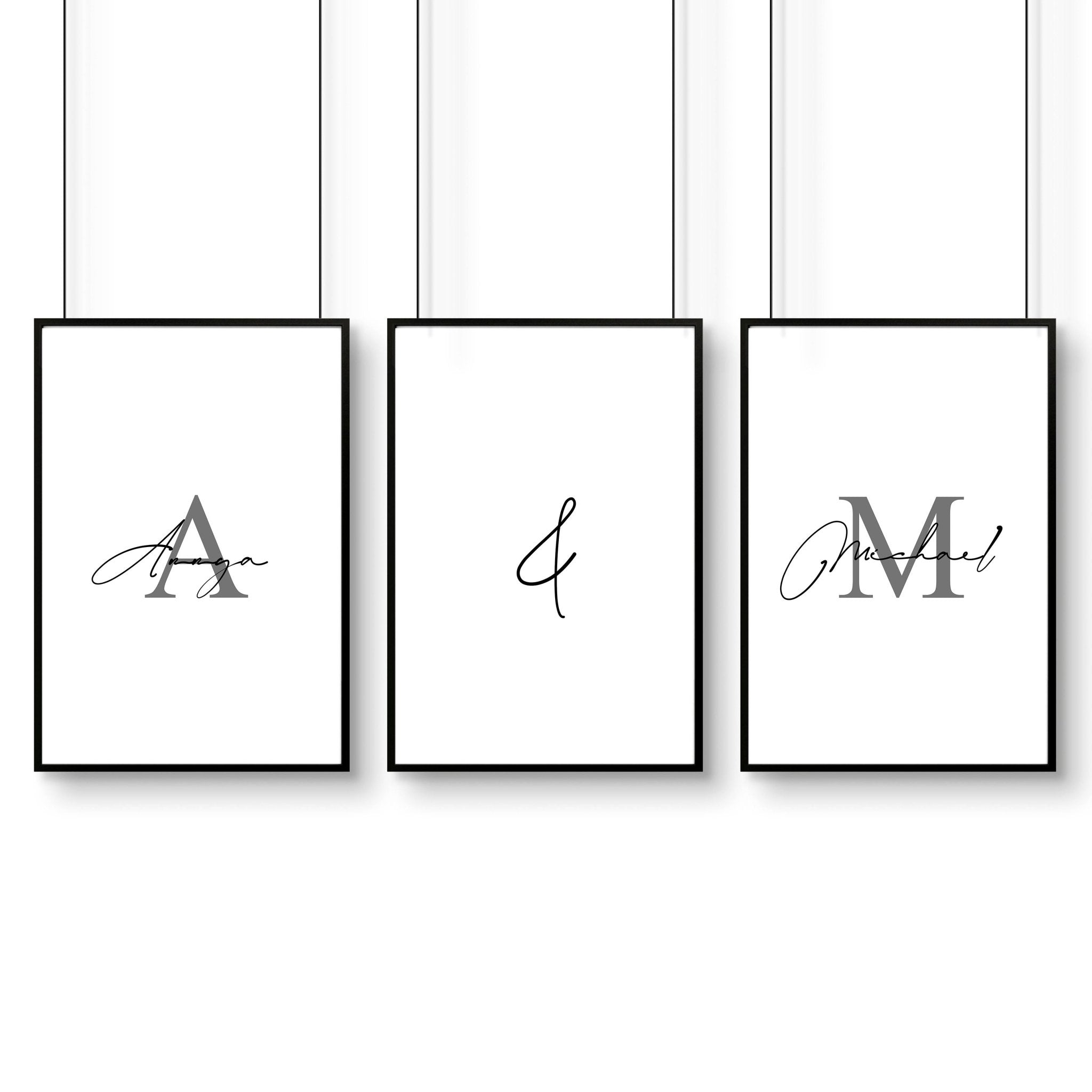 Anniversary gift paper | set of 3 wall art prints for Bedroom