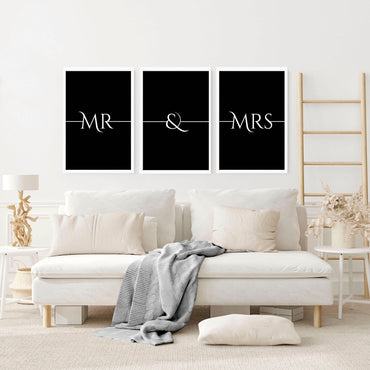 Anniversary wedding gifts | set of 3 wall art prints