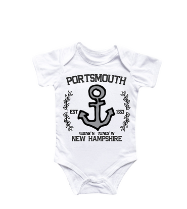 Portsmouth New Hampshire - Baby Boy Girl Clothes Infant Bodysuit Funny