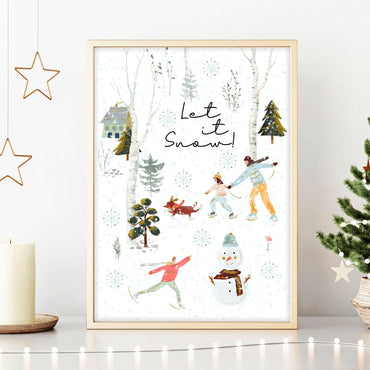 Christmas decor indoor wall art print