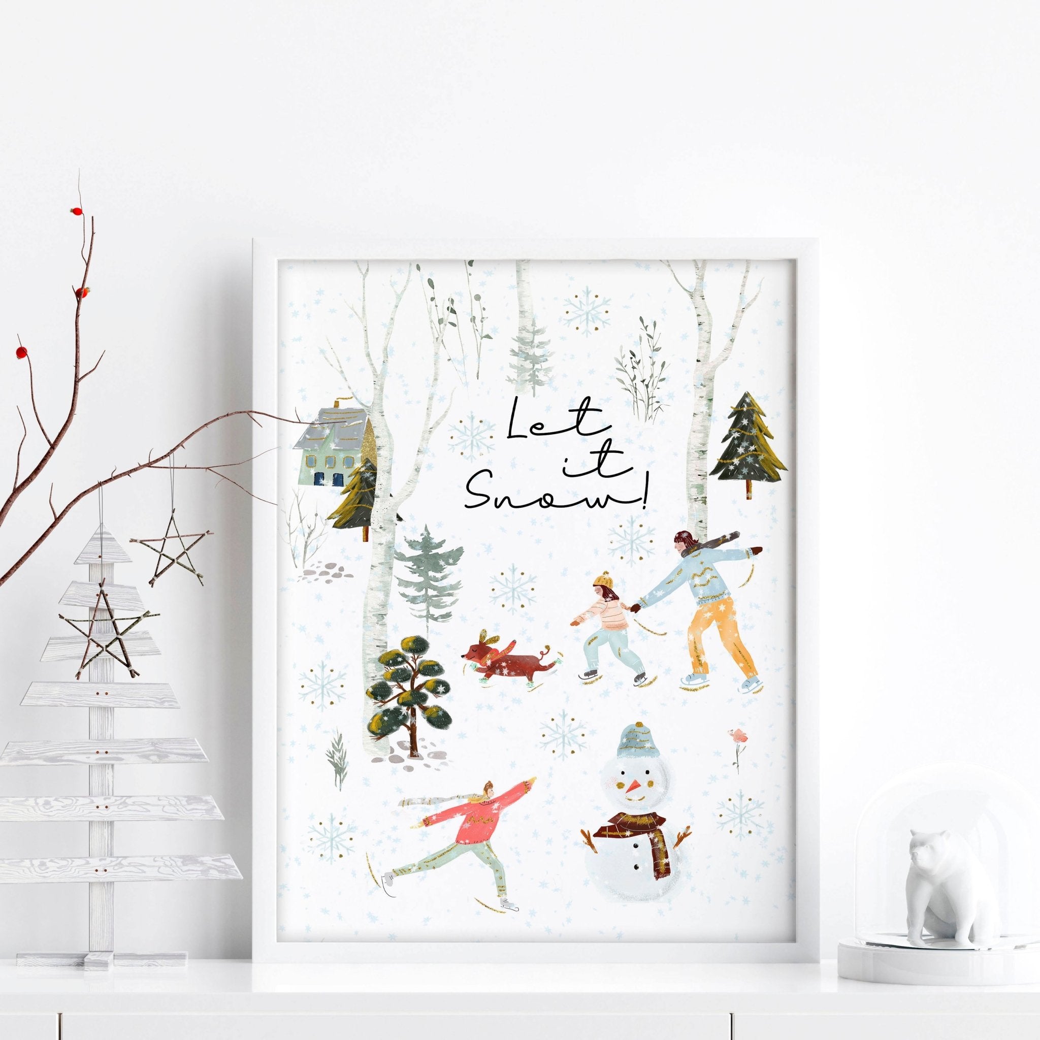Christmas decor indoor wall art print