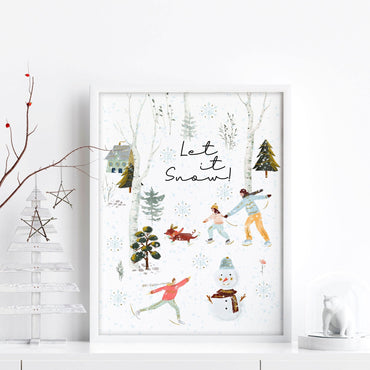 Christmas decor indoor wall art print