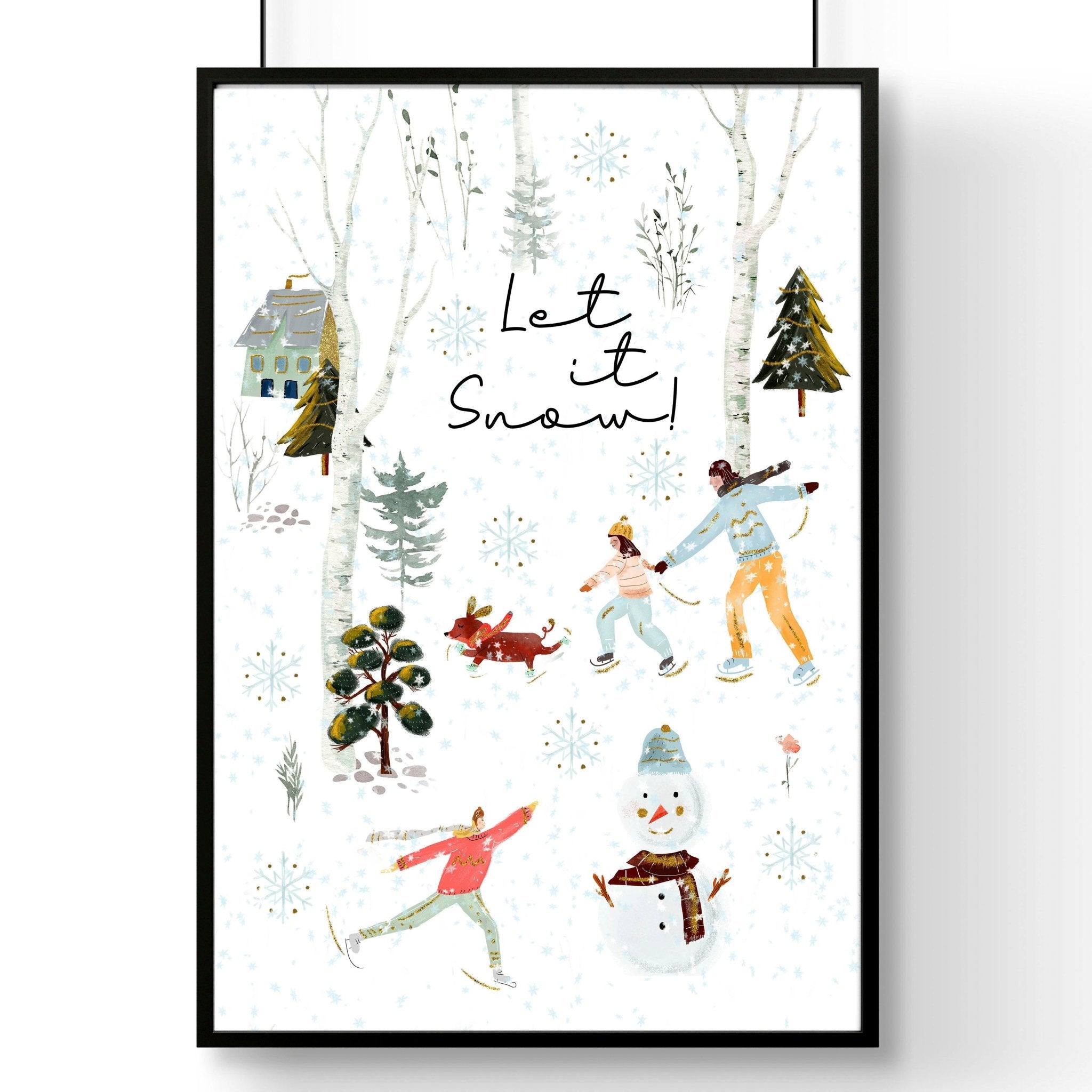 Christmas decor indoor wall art print