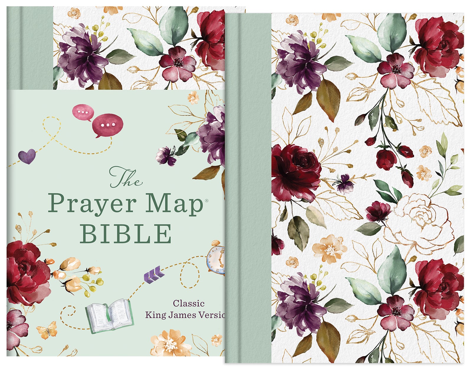 The KJV Prayer Map® Bible [Mint Blossoms]