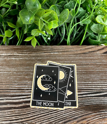 Tarot Cards Sticker, Chevron Pattern |Sticker or Magnet