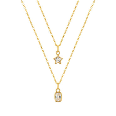 Divine Star Gold plated sterling silver Necklace