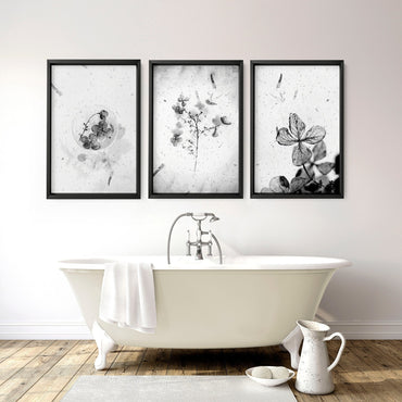 Modern bathroom wall decor ideas | Set of 3 wall art prints
