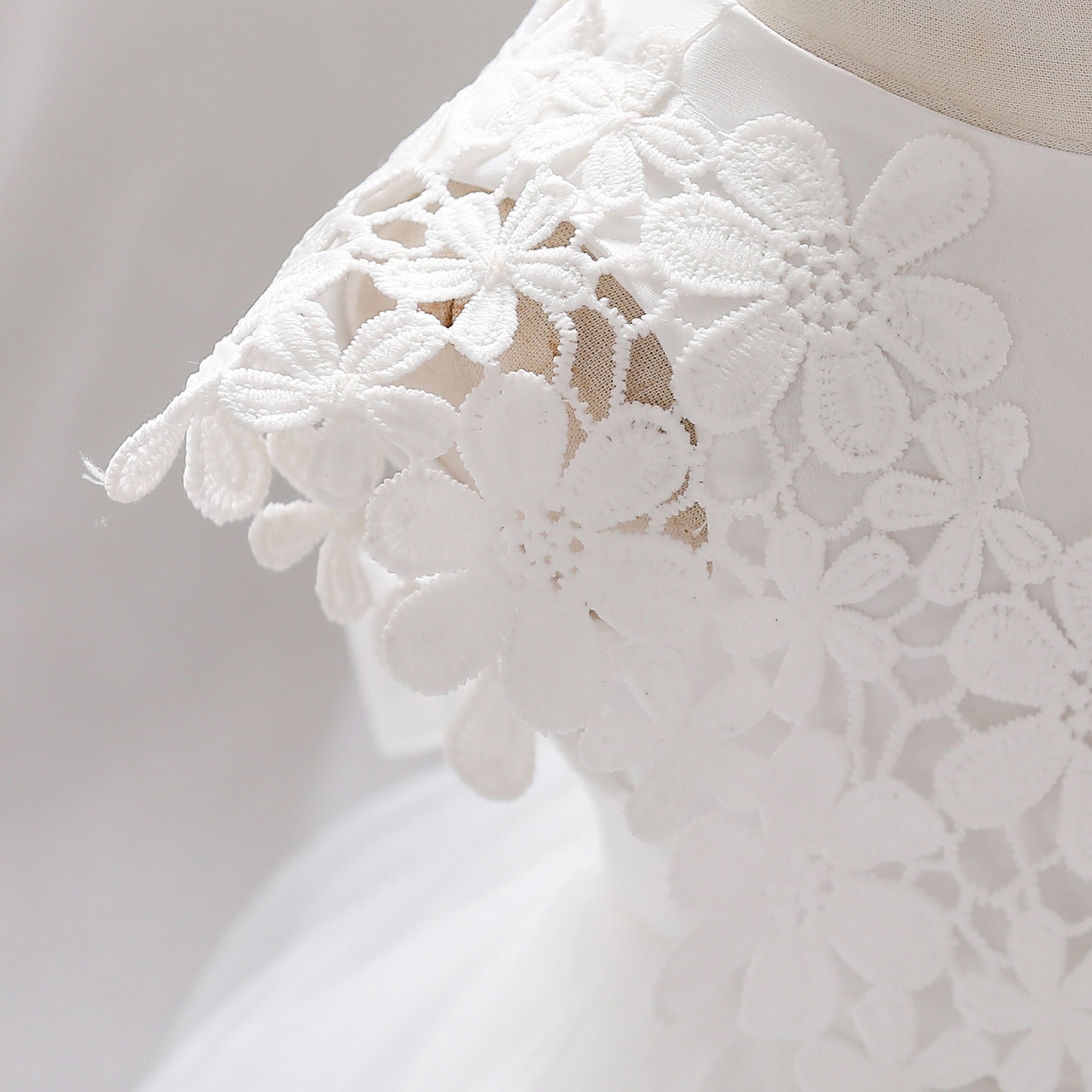 Baby Girl Floral Patched Graphic Mesh Tutu Dress Birthday Baptism