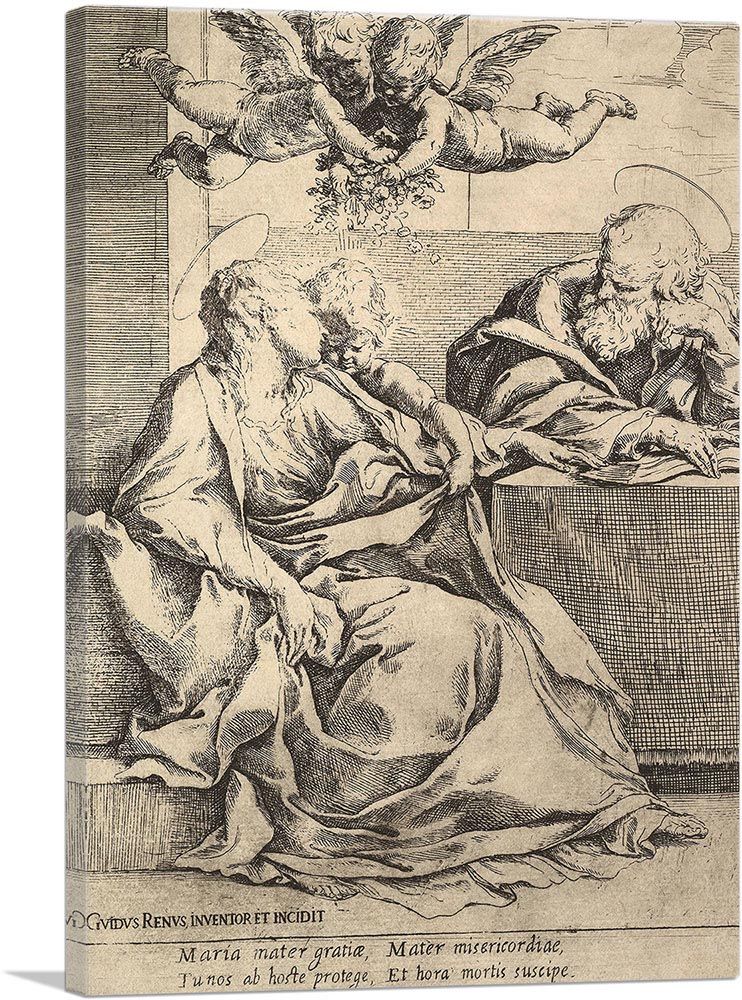 Holy Family With Two Angels