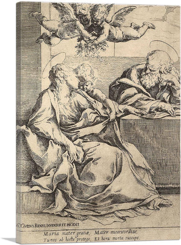 Holy Family With Two Angels