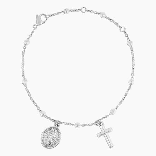 Lady of Guadalupe X Cross Rosary Bracelet